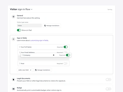 Dashboard Settings app dashboard design drag and drop settings toggles ui ux web