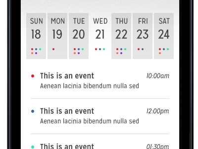 Responsive Calendar Concept calendar concept design mobile resim responsive ui web