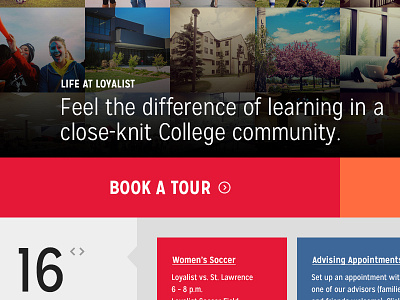 WIP College Homepage college design home homepage resim ui web wip