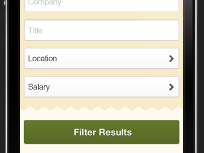 Filter Results iOS UI form ios iphone resim ui