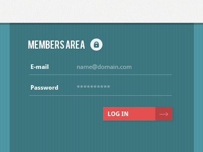 Members Area design log in login members area resim ui web
