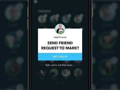 Friend Request app design friend ios mobile modal request ui