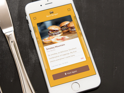 Best Burger - Silly App Concept app burger concept design fun ios mobile phone silly ui