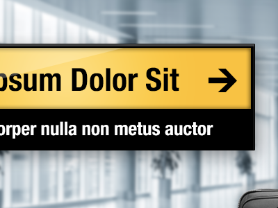 Terminal Sign Banner Text