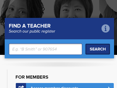 Find a Teacher Widget design resim teacher ui web widget