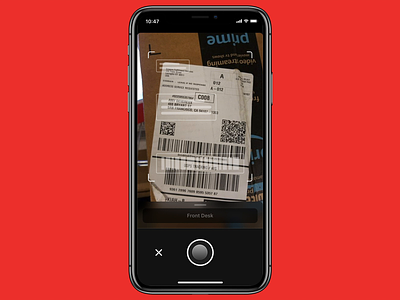 Scan Delivery WIP app camera delivery design framer framer x iphone mobile scan ui ux