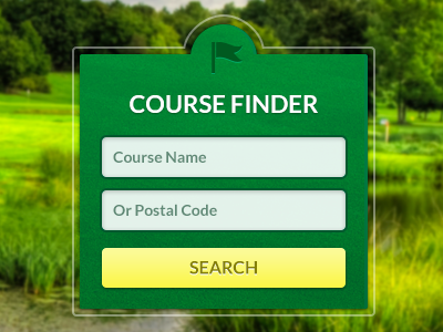 Course Finder Widget design golf resim search ui web widget