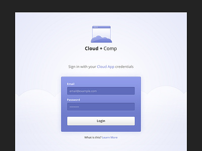 Login Page - Cloud Comp App design login ui web