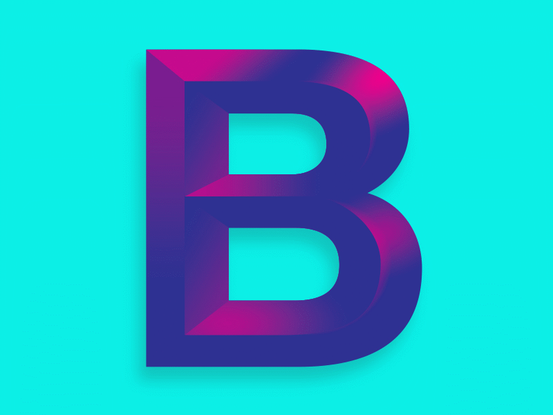 B b bold letter logo logotype mark monogram symbol typography