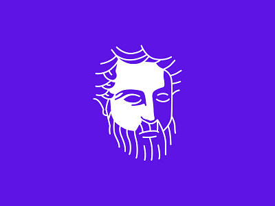 Posidonius clean design greek illustration logo philosopher posidonius vector