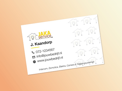 Business card Jakaservice branding business card design graphic design yellow