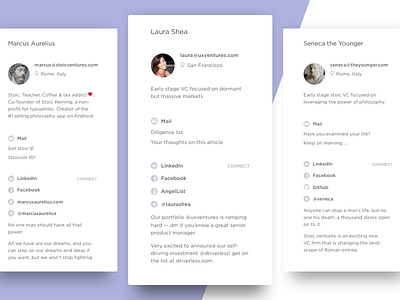 Superhuman — Be Brilliant With People design email flat iphone material mobile social superhuman ui ux visual widget