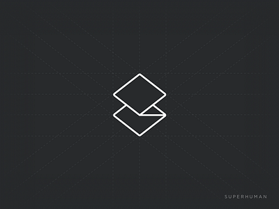 Superhuman Logo / Mark brand branding design glyph grid icon logo mark marketing s superhuman