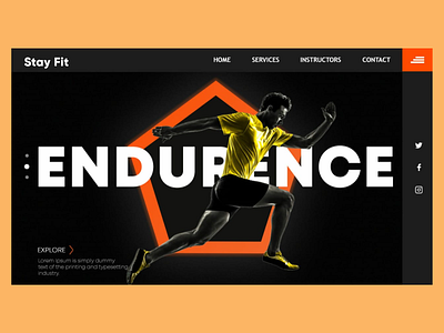 Stay Fit bold clean commerce commercial design endurance fitness gym health landing page minimal onlinestore ui ux wedsite windows workout