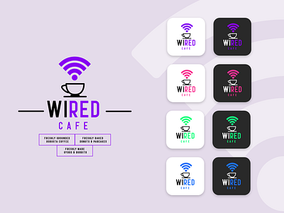 Wired Cafe brand design brand identity branding cafe logo clean coffee cup design icon identity design logo logoconcept2020 logodesign logotype minimal product design smart logo typography wifi