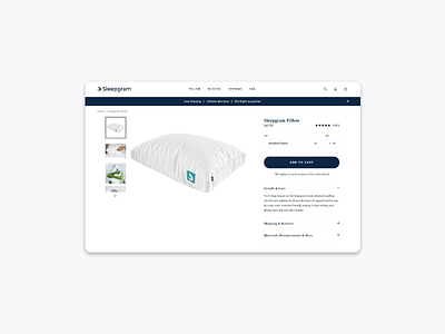 E commerce page