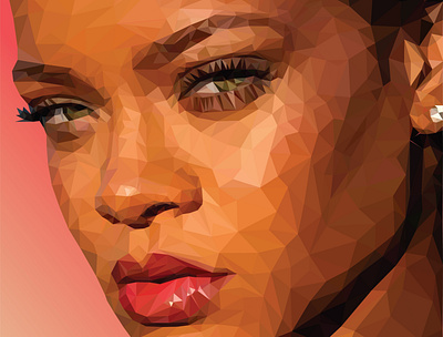 Low-poly rihanna design illustration illustrator low poly low poly art lowpoly vector