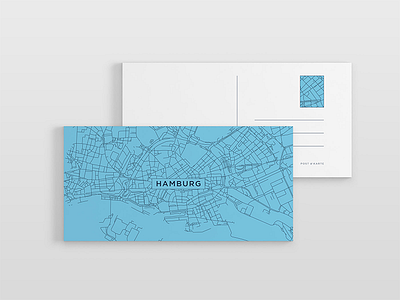 Postcard card city design hamburg marketing mockup postcard urban