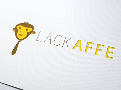 Lackaffe Logo animal ape design illustration logo mockup monkey