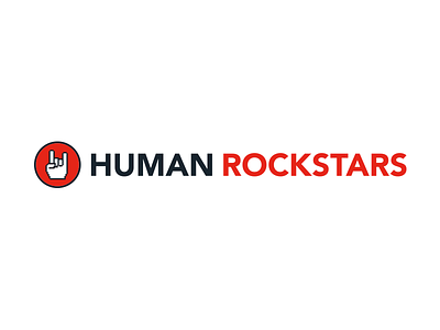 Human Rockstars branding corporate design draft hand logo logodesign red rockstar