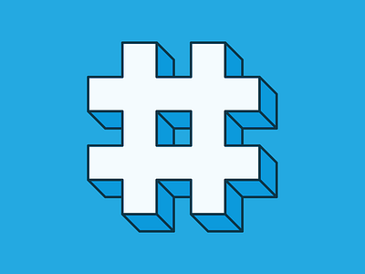 10 Years #Hashtag blue design digital hashtag icon logo sign socialmedia