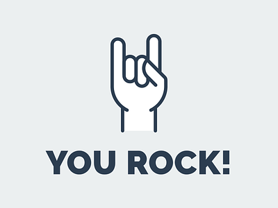 You Rock! draft hand horns icon illustration metal rock rockstar social media
