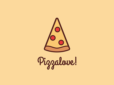Pizzalove clean design icon illustration logo logodesign pizza