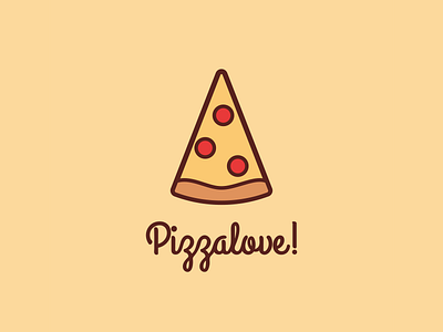 Pizzalove clean design icon illustration logo logodesign pizza