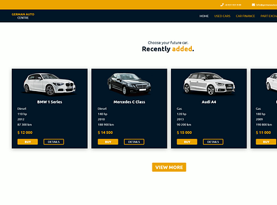 Car Rental design ui web