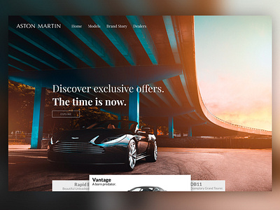 Aston Martin - Website Mockup design gravit designer ui web