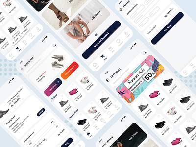 Shoes Store UI Design app commerce design minimal online store portfolio shoes ui ux