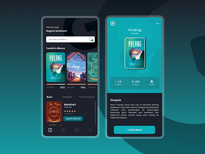 Gramedia Book Store Dark Mode app app design design ui