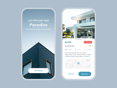 Paradise design minimal portfolio ui ux