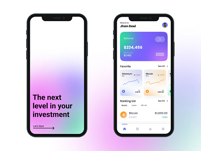 Cryptocurrency App Design