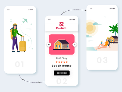 RentALL - Vacation Rental Script app branding design illustration ui vector