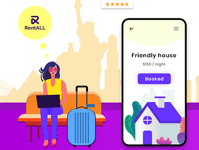 RentALL - Airbnb Clone App app design illustration ui