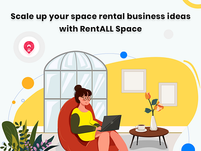 Ready to scale up your space rental business? design graphic design icon illustration vector