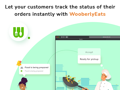 WooberlyEats - Best UberEats Clone App branding color design graphic illustration typo vector