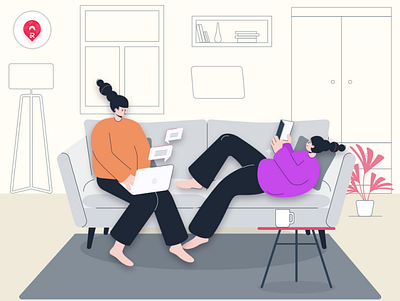 Build an adaptable co-working space rental marketplace app branding illustration ux