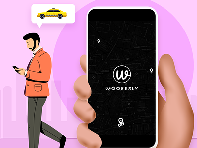 Offer an exceptional taxi booking experience to your users app branding design illustration