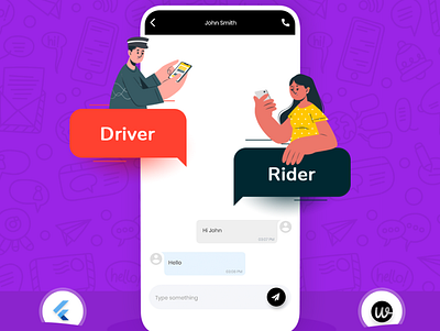 Enhance communication in your on-demand taxi app with Wooberly animation branding