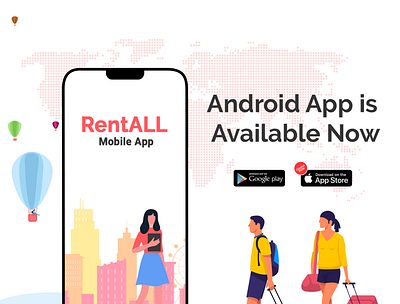 RentALLScript - Airbnb clone (mobile app) airbnbclone branding designer