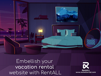 Embellish your vacation rental website with RentALL airbnbclone design illustration