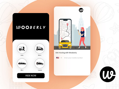 Wooberly - Uber Clone design ui