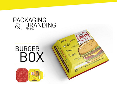 Oiya Burger Box Packaging branding graphicdesign packaging design