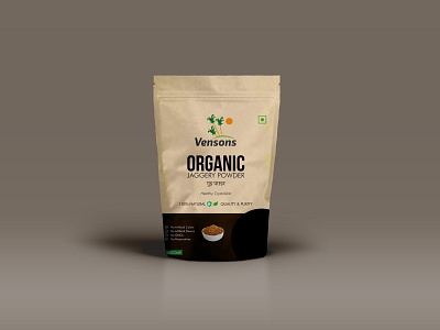 Venson Jaggery Powder Packaging branding branding design design graphic graphicdesign jaggery jaggery packaging packaging design