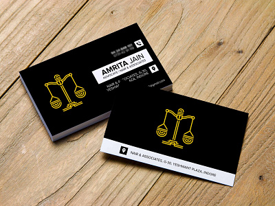 Business Card Design for Advocate black branding branding design busines card business business card design coreldraw design graphic graphicdesign vector white