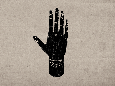 Hand (Camper illustrations serries) black folk folkart hand naive nature tattoo