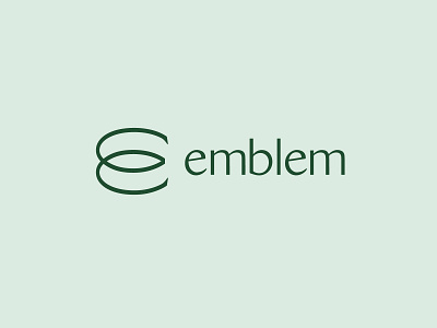 Emblem Logo emblem green logo logo design logotype marriage ring wedding weddingband