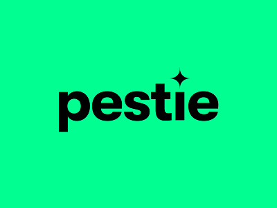 Pestie Logo Option: Unused branding bright green clean control diy identity logo logomark pest pestie sparkle star subscription utah voila walsheim